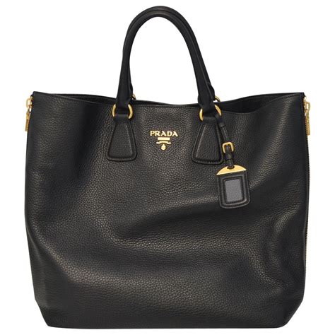 black leather structured handbag prada|authentic Prada leather handbags.